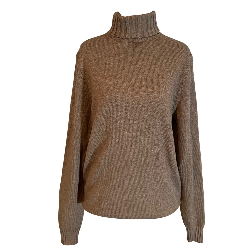 Suitsupply Women's Brown Wool Cashmere Turtleneck Sweater Sz M 
Academia Classic